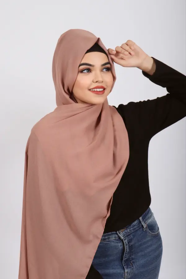 Citrus Salmon Internet Cotton Hijab - Image 2
