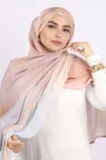 Cosmic Rose Printed Modal Hijab - Image 2