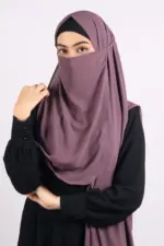 Dusty Purple Medina Chiffon Hijab & Niqab Set